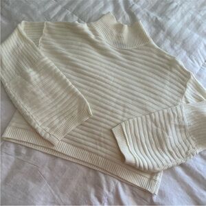 SHEIN Cream Mockneck Sweater